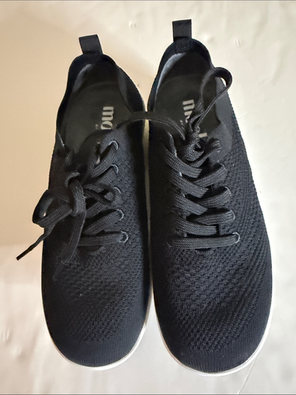 Moshn Leap Knit Lace-Up Sneakers - Black